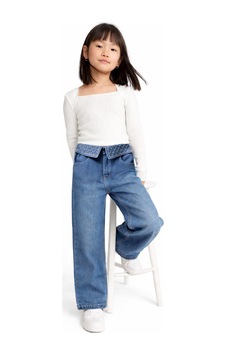 Overdo Kids Kız Çocuk 5-8 Yaş Taş Detaylı Baskılı Kot Pantolon Açık Mavi Overdo Kids Kız Çocuk 5-8 Yaş Taş Detaylı Baskılı Kot Pantolon Açık Mavi