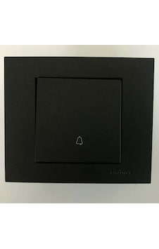 Ovivo Grano Siyah Zil Light Anahtarı Çerçeve Dahil Kapı Otomatiği Ovivo Grano Siyah Zil Light Anahtarı Çerçeve Dahil Kapı Otomatiği