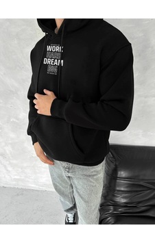 Suma Siyah Kışlık Sweatshirt Üç İplik Kapşonlu L Beden Suma Siyah Kışlık Sweatshirt Üç İplik Kapşonlu L Beden