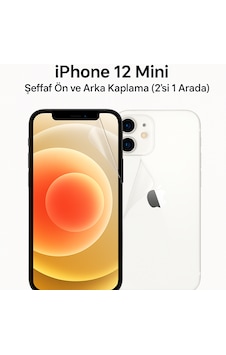 Lensun Nano Şeffaf Ön Ve Arka Kaplama Apple Uyumlu iPhone 12 Mini İkisi Bir
