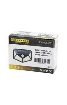 4 Açılı Solar - Hareket Sensörlü Aplik Duvar Lambası Dış Mekan 9.5 X 13.5cm 5324