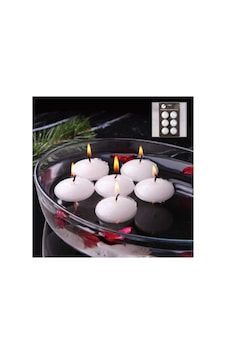 Suda Yüzen Mum 6 Adet Natural Tea Light Beyaz Beyaz