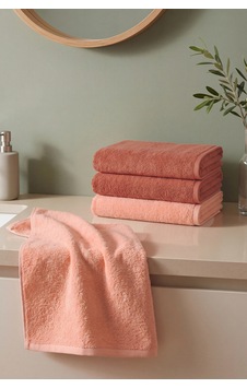 Somon & Kiremit Doğal Renkli 4'lü %100 Pamuklu Havlu Seti 50x90 Çok Renkli Somon & Kiremit Doğal Renkli 4'lü %100 Pamuklu Havlu Seti 50x90 Çok Renkli