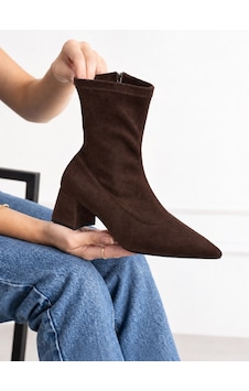 Dabab Shoes Bega Kadın Acı Kahve Streç Süet Sivri Burun Fermuarlı 6 Cm Kalın Topuklu Bot Bootie Kahverengi Dabab Shoes Bega Kadın Acı Kahve Streç Süet Sivri Burun Fermuarlı 6 Cm Kalın Topuklu Bot Bootie Kahverengi