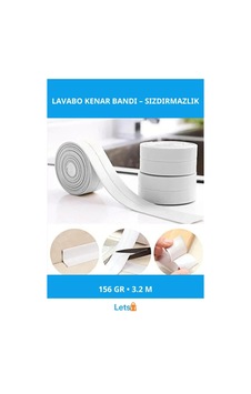 Beyaz Su Sızdırmaz Lavabo Kenar Bantı 3.2m 156gr 1 Adet Beyaz Su Sızdırmaz Lavabo Kenar Bantı 3.2m 156gr 1 Adet