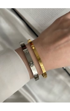 Marka Model Carti Çelik Kararmaz Bileklik Altın Marka Model Carti Çelik Kararmaz Bileklik Altın