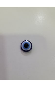Bombeli Kubbemsi Cam Nazar Boncuğu Yoğun Lacivert Çevreli Mini Bombeli Kubbemsi Cam Nazar Boncuğu Yoğun Lacivert Çevreli Mini