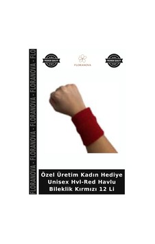 Özel Üretim Kadın Hediye Unisex Hvl-red Havlu Bileklik Kırmızı 12 Li Özel Üretim Kadın Hediye Unisex Hvl-red Havlu Bileklik Kırmızı 12 Li