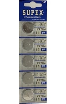 Supex Cr2016 3V Lityum 5Li Blister Pil Supex Cr2016 3V Lityum 5Li Blister Pil