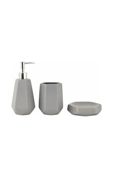Karaca Home Ruby Banyo Aksesuarları 3'Lü Set Gri Karaca Home Ruby Banyo Aksesuarları 3'Lü Set Gri