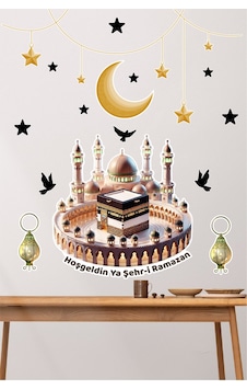 Hoşgeldin Ramazan Sticker Seti Ramazan Süsü Duvar Sticker Diğer