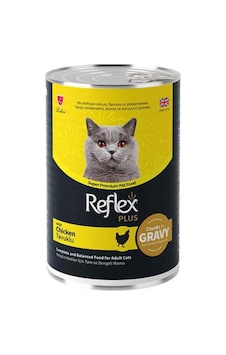 Reflex Plus Et Parçacıklı Tavuklu Yetişkin Kedi Konservesi 400 Gr