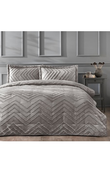 Linens Borneo Çift Kişilik Yatak Örtüsü Seti Vizon Linens Borneo Çift Kişilik Yatak Örtüsü Seti Vizon
