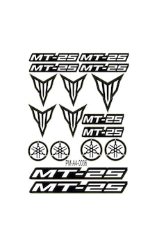 Sticker Seti Mt-25 Yamaha Mt Motosiklet A4 Ebatı 01 Nötr Sticker Seti Mt-25 Yamaha Mt Motosiklet A4 Ebatı 01 Nötr