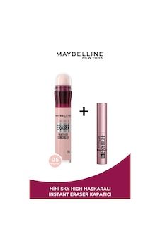 Maybelline New York Instant Eraser Kapatıcı 05 Brighten + Mini Sky High Maskara Makyaj Seti Maybelline New York Instant Eraser Kapatıcı 05 Brighten + Mini Sky High Maskara Makyaj Seti