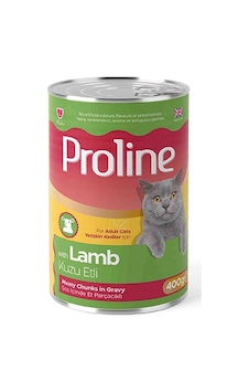 Proline Kuzu Etli Sos içinde Gravy Yetişkin Kedi Konservesi 400 G
