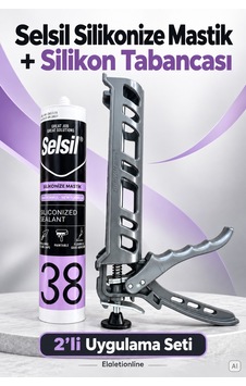 Selsil Beyaz Mastik + Silikon Tabancası Seti - 929886503 Selsil Beyaz Mastik + Silikon Tabancası Seti - 929886503