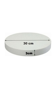 Dekoras Strafor Köpük Yuvarlak Köpük Pasta Taban Altlığı 30x3 Cm beyaz Dekoras Strafor Köpük Yuvarlak Köpük Pasta Taban Altlığı 30x3 Cm beyaz
