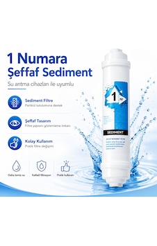 1 Numara Premium Şeffaf Sediment Su Arıtma Filtresi 408694546 1 Numara Premium Şeffaf Sediment Su Arıtma Filtresi 408694546