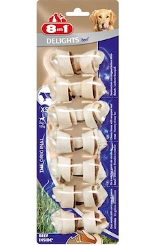 8in1 Delights Bones XS Biftekli Köpek Ödül Kemiği 7'li 84 G 8in1 Delights Bones XS Biftekli Köpek Ödül Kemiği 7'li 84 G