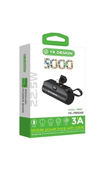 Yk Design Yk-pb5048 5000 Mah 22.5w 3a Standlı Powerbank Siyah Yk Design Yk-pb5048 5000 Mah 22.5w 3a Standlı Powerbank Siyah