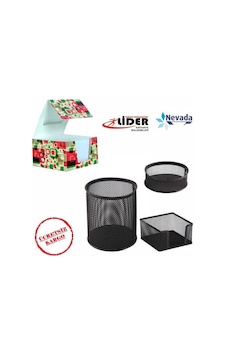 3 Lü Kalemlik Seti Metal Siyah Perfore +küp Not Kağıdı N11.20069 3 Lü Kalemlik Seti Metal Siyah Perfore +küp Not Kağıdı N11.20069