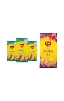 Dr. Schar Glutensiz Mix Bread Un 3 x 1 KG + Mix Farina 1 KG Dr. Schar Glutensiz Mix Bread Un 3 x 1 KG + Mix Farina 1 KG