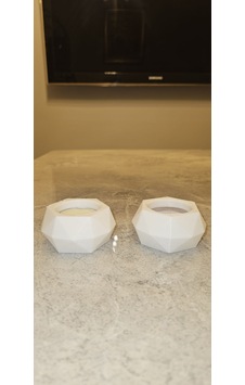 3d Baskı Geometrik Tealight Mumluk - 3'lü Dekoratif Set 3d Baskı Geometrik Tealight Mumluk - 3'lü Dekoratif Set