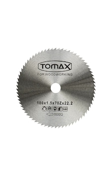 Tomax Daire Testeresi Elmassız 180x1,5 Diş 70z