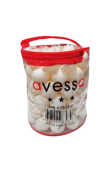 Avessa Abs Masa Tenisi Topu Gazlı Pinpon Topu Beyaz