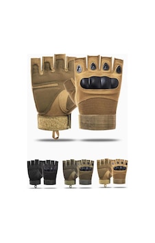 Genel Markalar Unisex Yarım Parmak Korumalı Taktik Outdoor Eldiven - Bej, L Beden Bej - 907429595 Bej Genel Markalar Unisex Yarım Parmak Korumalı Taktik Outdoor Eldiven - Bej, L Beden Bej - 907429595 Bej
