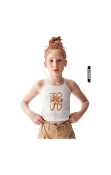 Xo Kids Aplikeli Askıllı Kollu Kısa Boylu Kız Çocuk Atlet Ve Askılı Bluz 8-14 Yaş 36429 Ekru - Kahverengi Xo Kids Aplikeli Askıllı Kollu Kısa Boylu Kız Çocuk Atlet Ve Askılı Bluz 8-14 Yaş 36429 Ekru - Kahverengi
