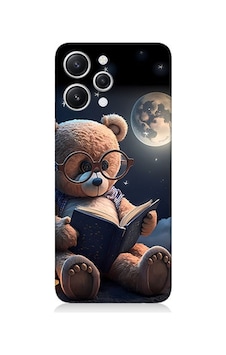 Xiaomi Redmi 12 Uyumlu Silikon Kılıf Kitap Okuyan Sevimli Ayı Tedy Xiaomi Redmi 12 Uyumlu Silikon Kılıf Kitap Okuyan Sevimli Ayı Tedy