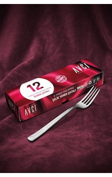 Avcı Ay Işığı Yemek Çatalı 12 Adet Gümüş