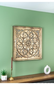 Acar Dekoratif Gold Metal Duvar Pano - 70 70 4 Cm Acar Dekoratif Gold Metal Duvar Pano - 70 70 4 Cm
