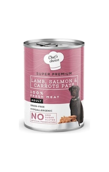 Chef's Choice Tahılsız Kuzu Somon ve Havuçlu Ezme Konserve Köpek Maması 400 G Chef's Choice Tahılsız Kuzu Somon ve Havuçlu Ezme Konserve Köpek Maması 400 G