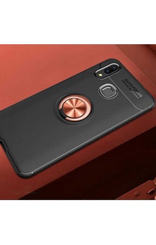 Huawei P Smart 2019 Kılıf Zore Ravel Silikon Kapak Siyah-Rose Gold Huawei P Smart 2019 Kılıf Zore Ravel Silikon Kapak Siyah-Rose Gold