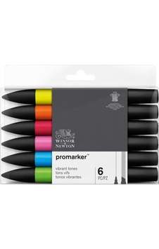 Promarker Kalem 6 Renk Set Güçlü Tonlar Promarker Kalem 6 Renk Set Güçlü Tonlar