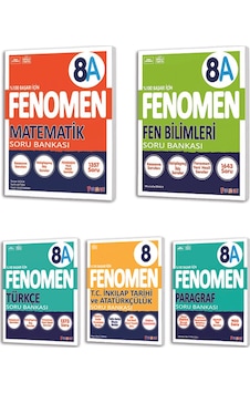 8. Sınıf Fenomen Matematik A -fen Bilimleri A -türkçe A -paragraf A -ink.tarihi Soru Bankası Seti 8. Sınıf Fenomen Matematik A -fen Bilimleri A -türkçe A -paragraf A -ink.tarihi Soru Bankası Seti