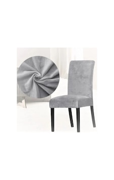 Sandalye Kılıfı. 6 Lı. Kaliteli Kadife Kumaş. Kenarları Lastikli En Boy Likralı Kılıf. Gri Rengi Gri - 35348500 Gri