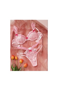 Lilly Rosé Lace Affair Lingerie Set Pembe Pembe