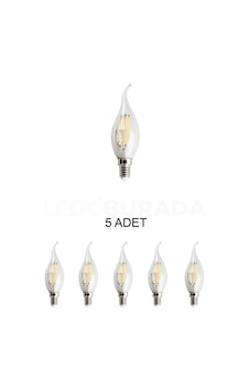 Cata Ct-4064 Edison Led Kıvrık Buji Ampul 7w Günışığı Sarı - 5 Li Paket Cata Ct-4064 Edison Led Kıvrık Buji Ampul 7w Günışığı Sarı - 5 Li Paket