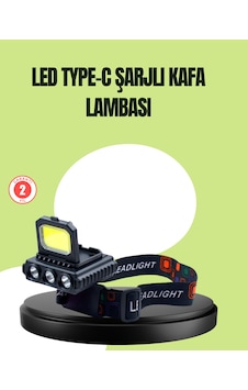 800 Lumen Çok Fonksiyonlu Led Kafa Lambası Type C Şarjlı 800 Lumen Çok Fonksiyonlu Led Kafa Lambası Type C Şarjlı