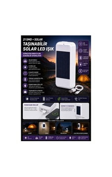 Zensaas41 Taşınabilir Solar Led Power Bank Zensaa56