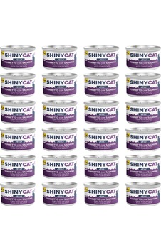 Gimcat Shiny Cat Jöle İçersinde Somon Balıklı Ton Yetişkin Kedi Konservesi 24 x 70 G