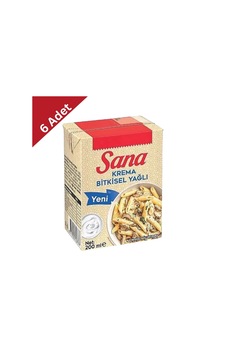 Sana Krema 200 Ml X 6 Adet - Yemek Ve Tatlılar İçin Sana Krema 200 Ml X 6 Adet - Yemek Ve Tatlılar İçin