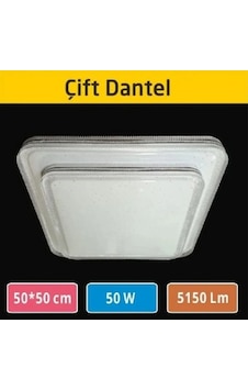 50x50 Dekoratif Sıva Üstü Led Panel Armatür 54w Beyaz