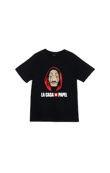 Stoned&Fame La Casa De Papel Dizi Baskılı Unisex %100 Pamuk Siyah T-shirt SIYAH Stoned&Fame La Casa De Papel Dizi Baskılı Unisex %100 Pamuk Siyah T-shirt SIYAH