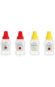 4 Adet Mini Sos Şişesi