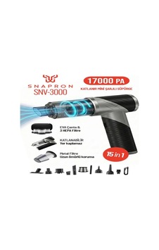 Snapron Snv-3000 17000pa 2000mah 15in1 Güçlü Vakum Ve Üflemeli Şarjlı Katlanabilir Araç Süpürgesi Snapron Snv-3000 17000pa 2000mah 15in1 Güçlü Vakum Ve Üflemeli Şarjlı Katlanabilir Araç Süpürgesi